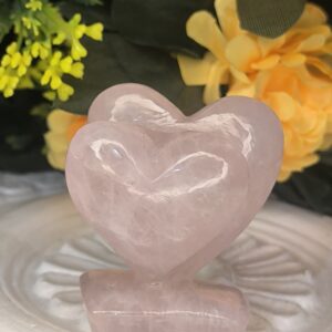 💗💞 Rose Quartz Double Heart-Love-Harmony-Connection - Image 4