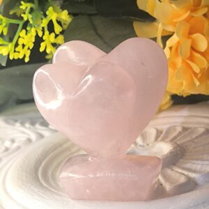💗💞 Rose Quartz Double Heart-Love-Harmony-Connection - Image 3