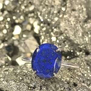 💙💎 Lapis Lazuli Diamond-Cut Ring-Stone of Wisdom and Truth-Enhances Intuition & Wisdom - Image 6