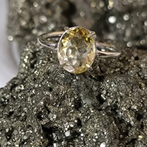 💛 Citrine Diamond Cut Ring - Wealth-Prosperity-Merchant’s Stone-Stone of Success - Image 3